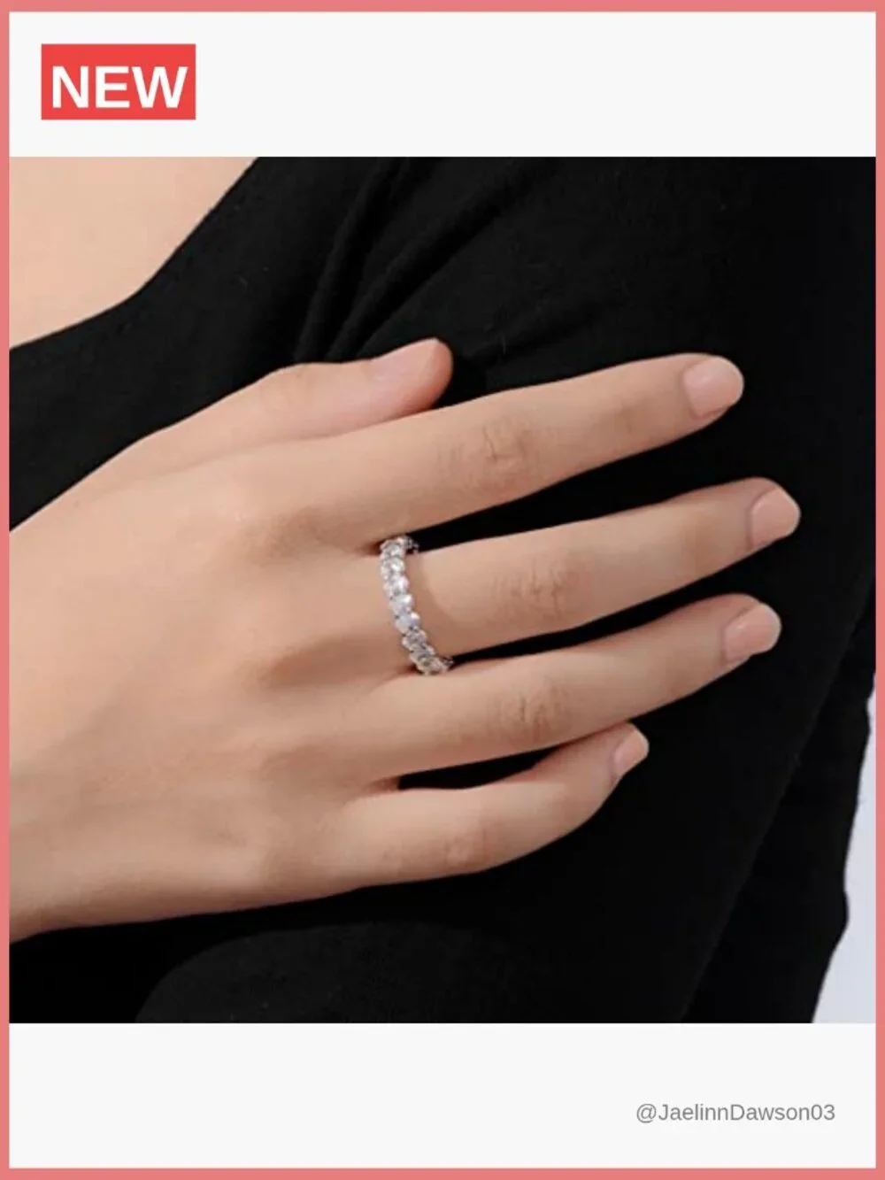 14K Gold Plated Cubic Zirconia Stackable Eternity Ring Size 8